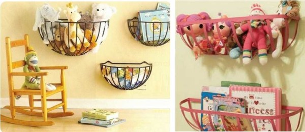 Instead of flowers, put toys in pots