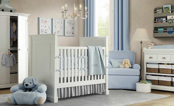 It is better to paste over the walls in the room of a newborn with paper-based wallpaper or paint with water-based paint