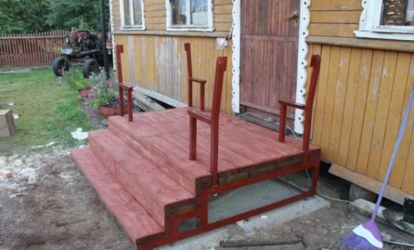 Wooden parts are covered with a protective compound