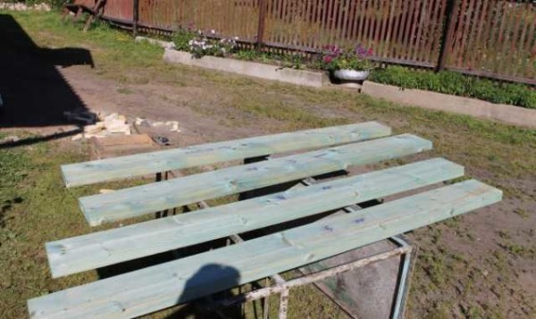 Wood dries after impregnation