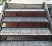 The steps are ready for pouring concrete
