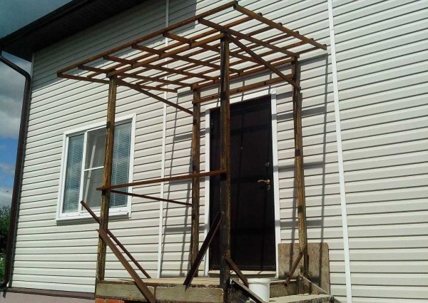 Roof canopy system over the porch
