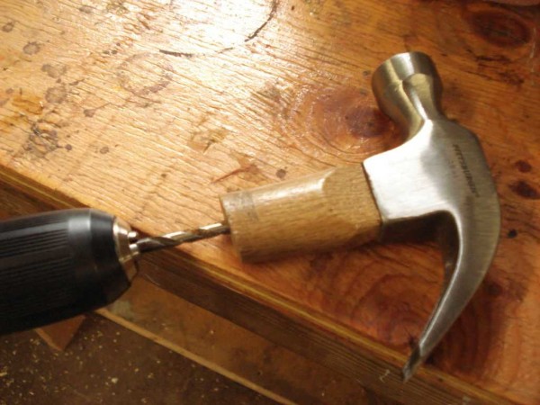 We drill holes for self-tapping screws