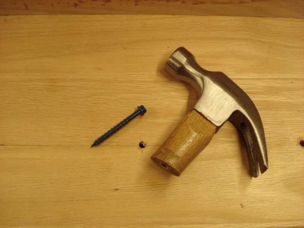 We drill holes for hooks