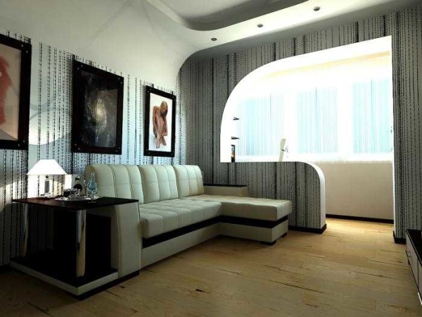 Asymmetry is also emphasized by furniture