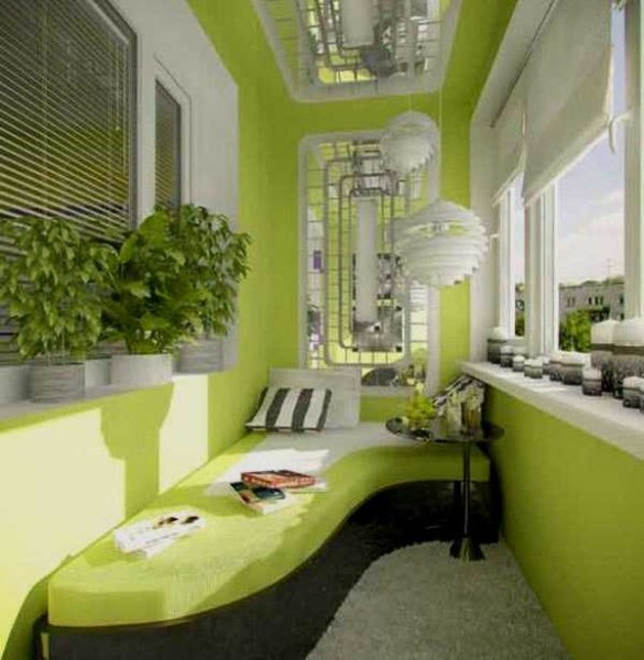 Sleeping place on the loggia
