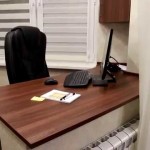 The window sill remaining from the window can be used as a table