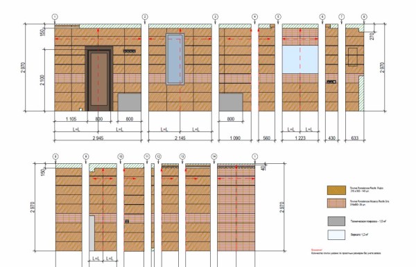 An example of a tile layout in a bathroom