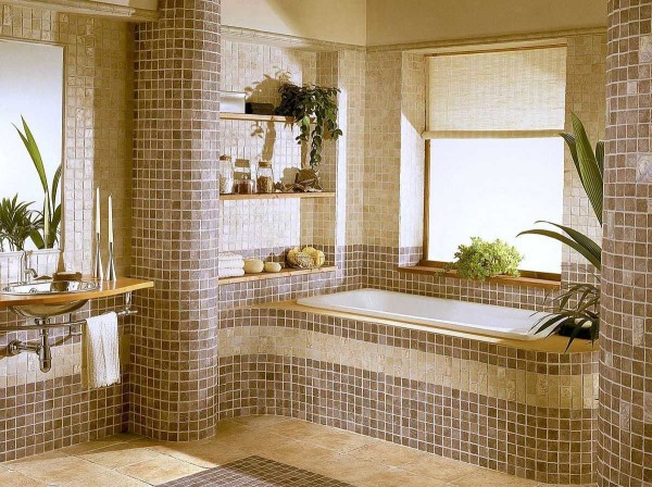 Mosaic - small tiles glued to the grid