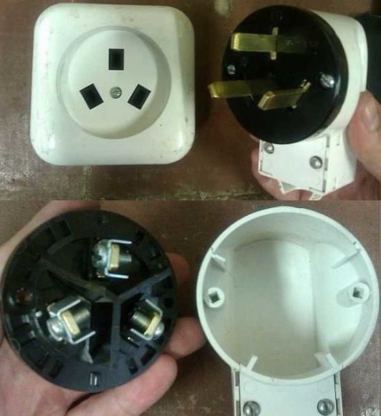 It looks like a plug for connecting an electric stove