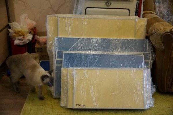 Facades from MDF covered with plastic
