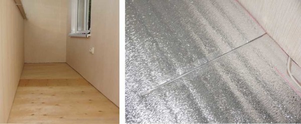 Floor preparation for laying heating foil
