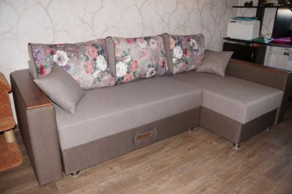 The sofa stood in its corner