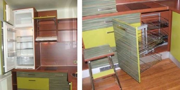 Put the refrigerator on the cabinet, taking place all the way to the top