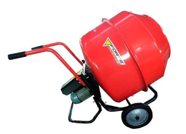 The gearbox concrete mixer has a characteristic design - the engine is located under the bottom of the tank