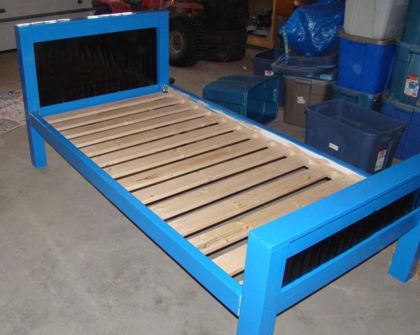 DIY bed for children assembled