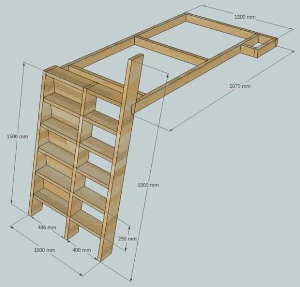 Project: loft bed for girls