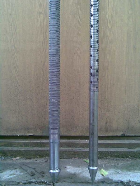 The first element of the Abyssinian well is a needle with a lance tip and a filter