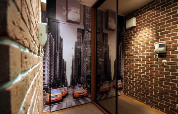 In a modern interior, imitation of brickwork is more often used.