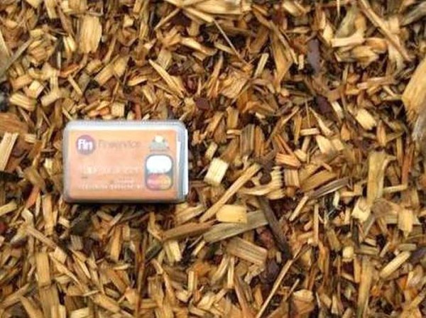 An example of wood chips for wood concrete