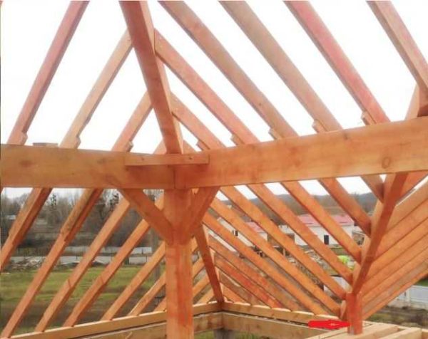 A support is placed at the bottom at the widest point