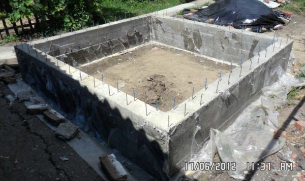 Formwork removed