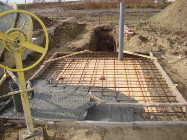 Concrete pouring started