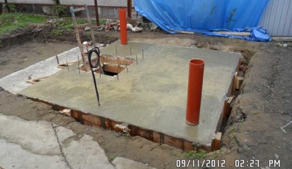Filled cellar slab