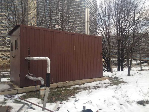 A stand-alone boiler room can be like this