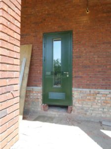 Doors to the boiler room are sold immediately with a grate at the bottom