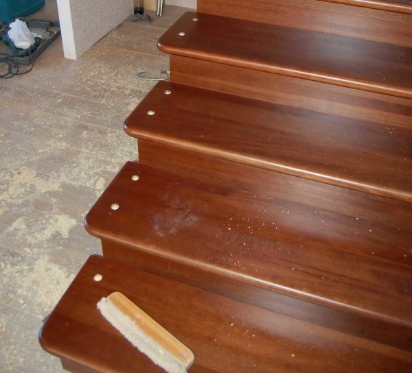 Holes for installing balusters