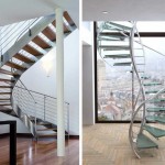 Spiral staircases can have a futuristic look.Such models fit well into the styles of minimalism, high-tech and other modern trends in the design of premises.