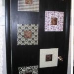 These doors were first painted and then pasted on decorative elements