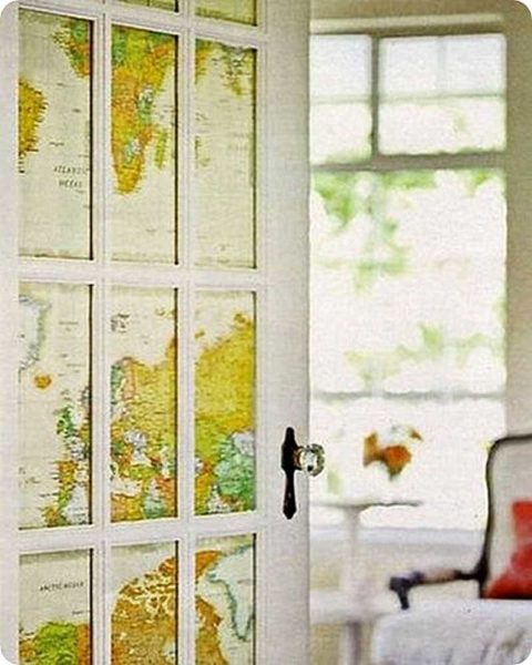 You can use a map instead of wallpaper