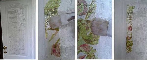 We work carefully with a brush dipped in PVA