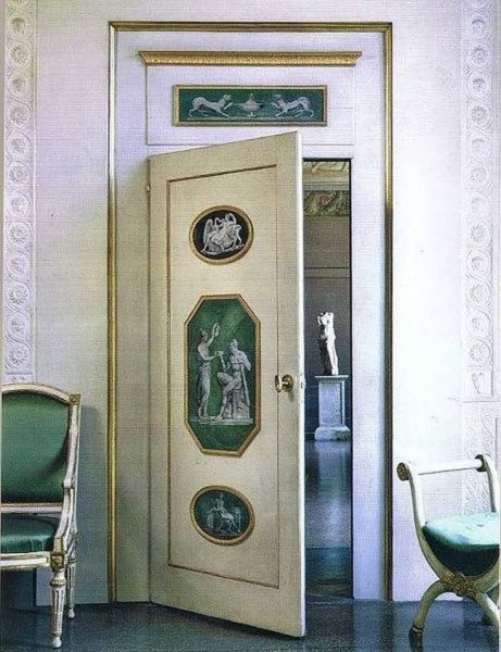 Door decor option for a classic interior