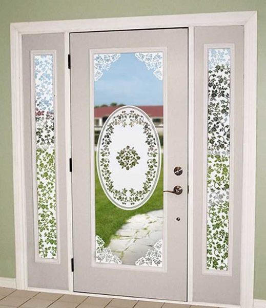 Stencil on the door glass