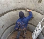 Coat the joints with a cement-sand mortar