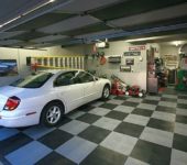 PVC tiles are used in commercial garages and workshops, where the load is much higher
