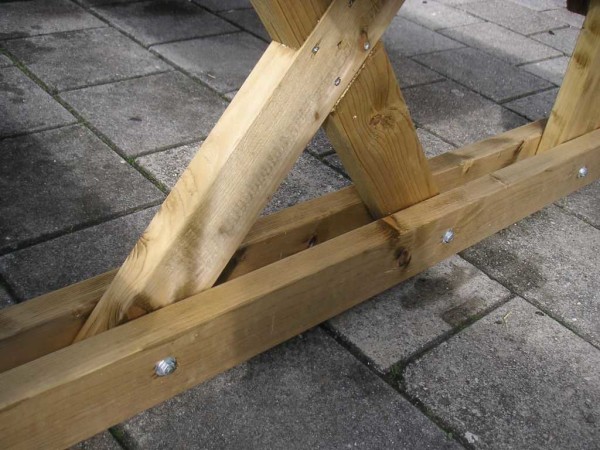 Table leg attachment assembly
