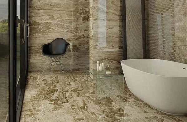 Variations on the theme of natural stone in the bathroom