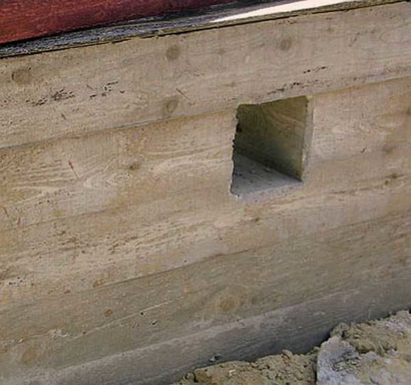 The formwork was removed
