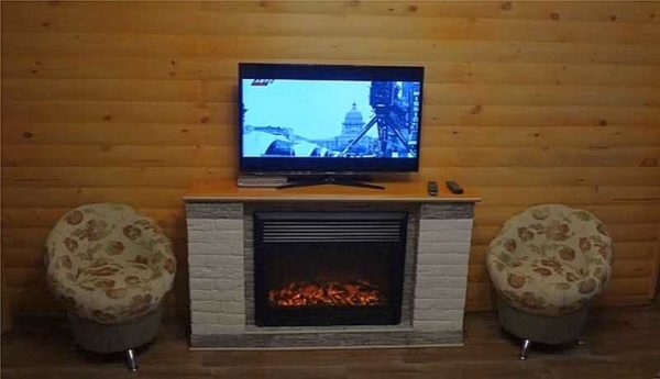 DIY decorative fireplace finished
