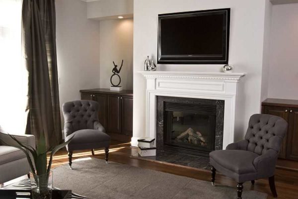 A properly designed electric fireplace fits into a sophisticated environment.
