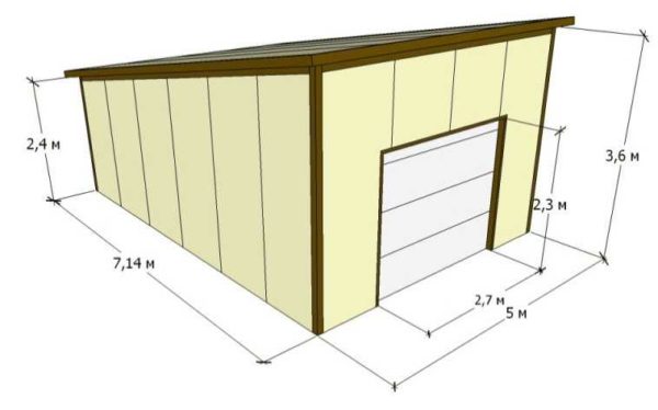 Single car sandwich panel garage project