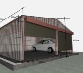 Dimensions of the garage for two cars