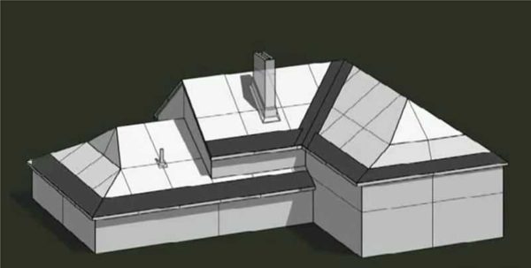 Regardless of the slope, the waterproofing carpet is laid along the eaves, in the valley and on the ridge