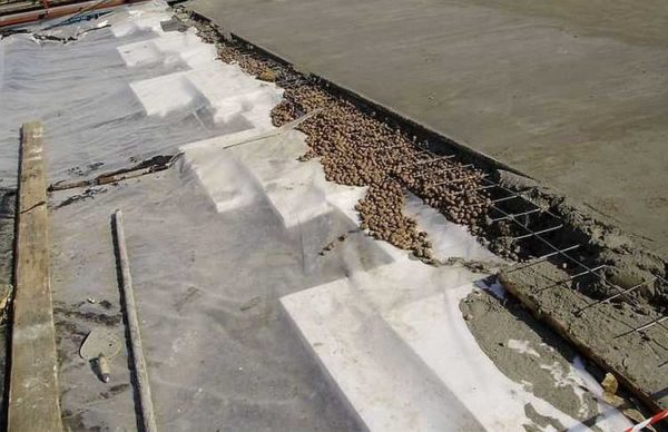 One of the ways to form a slope is expanded clay backfill