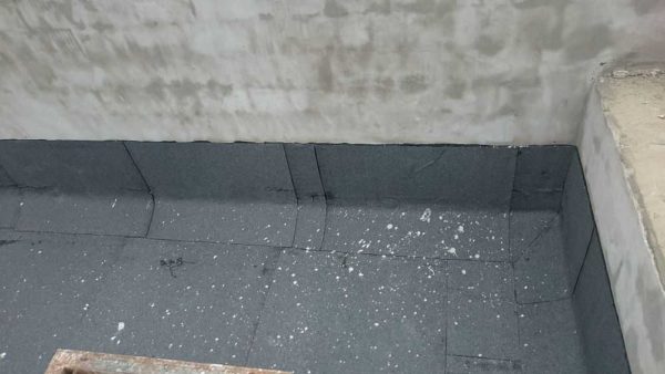After laying the vapor barrier