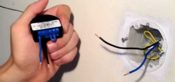 We connected the conductors to the dimmer and put a jumper